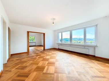 Panoramaaussicht aus beiden Raeumen